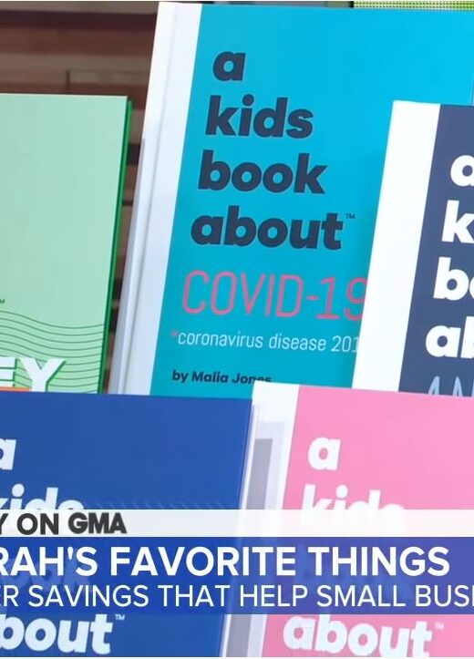 Screen cap of coverage of A kids book about on GMA